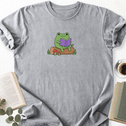 Flog Reading On A Log Unisex T-Shirt - Book Social Club