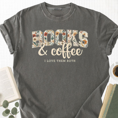 Floral Book & Coffee Unisex T-Shirt - Book Social Club