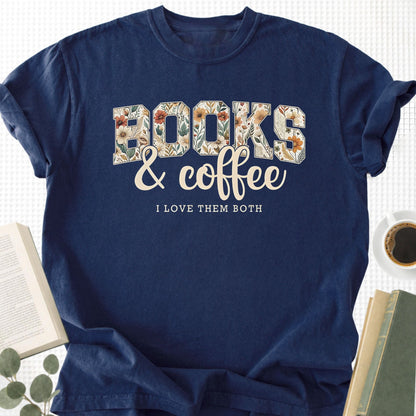 Floral Book & Coffee Unisex T-Shirt - Book Social Club