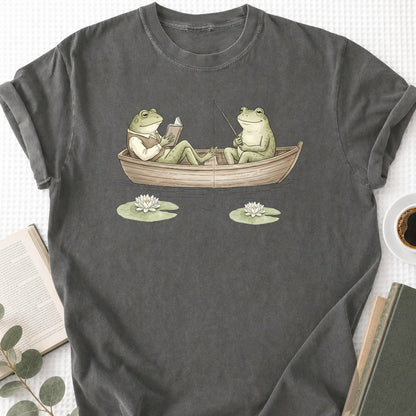 Frog Reading Cottagecore Unisex Shirt, Book Lover Gift - Book Social Club
