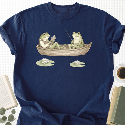 Frog Reading Cottagecore Unisex Shirt, Book Lover Gift - Book Social Club