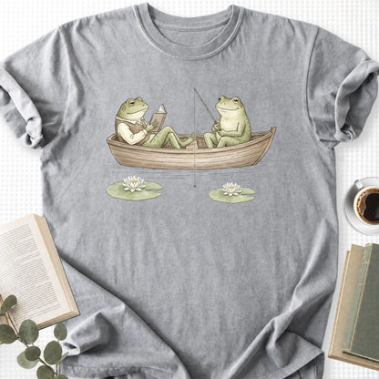 Frog Reading Cottagecore Unisex Shirt, Book Lover Gift - Book Social Club