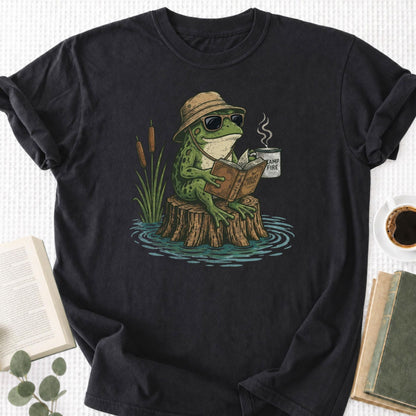 Frog Reading Unisex T-Shirt - Book Social Club