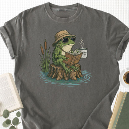Frog Reading Unisex T-Shirt - Book Social Club