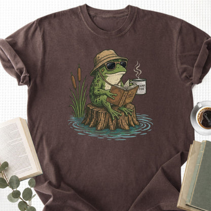 Frog Reading Unisex T-Shirt - Book Social Club