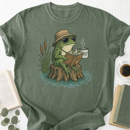 Frog Reading Unisex T-Shirt - Book Social Club
