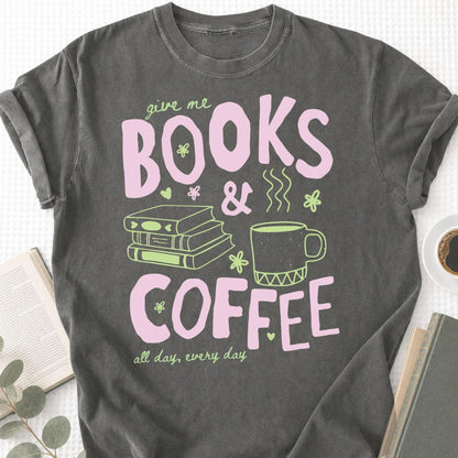 Give Me Books and Coffee Unisex T-Shirt - Book Social Club