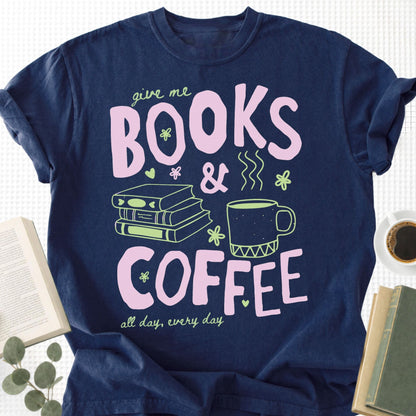 Give Me Books and Coffee Unisex T-Shirt - Book Social Club