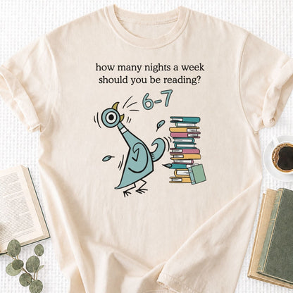 How Many Nights A Week Should You Be Reading 6 7 Unisex T-Shirt - Book Social Club