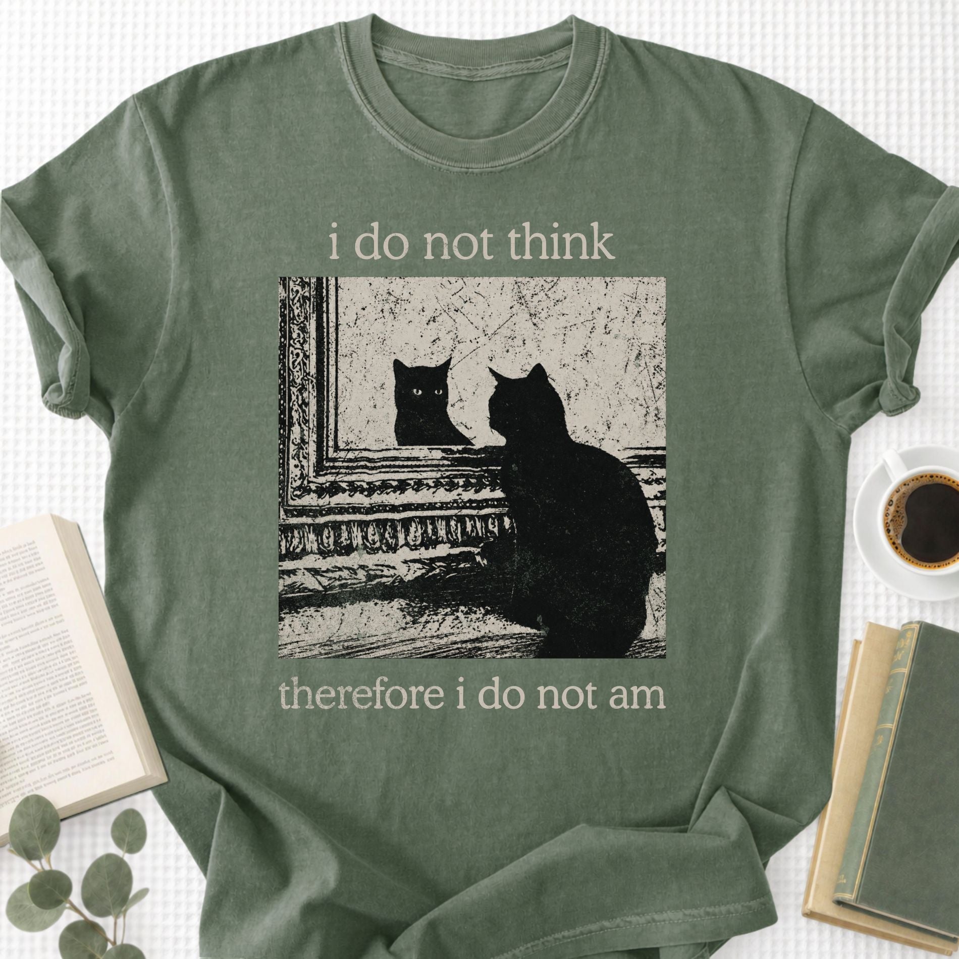 I Do Not Think Therefore I Do Not Am Unisex T-Shirt - Book Social Club