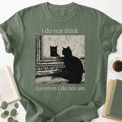 I Do Not Think Therefore I Do Not Am Unisex T-Shirt - Book Social Club