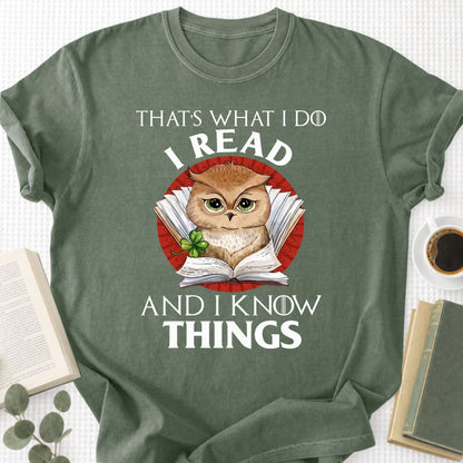 I Read And I Know Things Unisex T-Shirt - Book Social Club