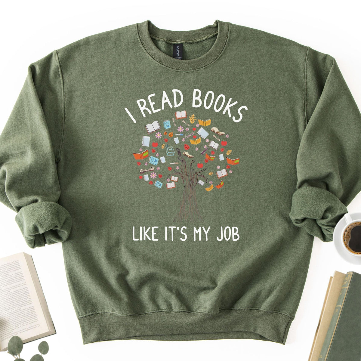 I Read Books Like It's My Job Unisex Sweatshirt - Book Social Club
