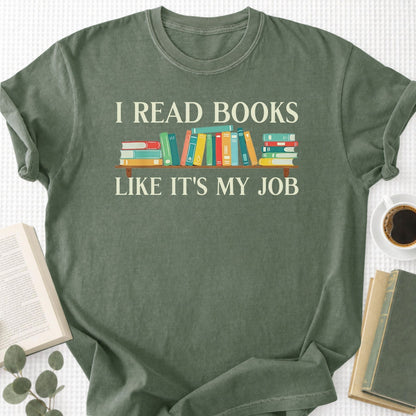 I Read Books Like It's My Job Unisex T-Shirt - Book Social Club