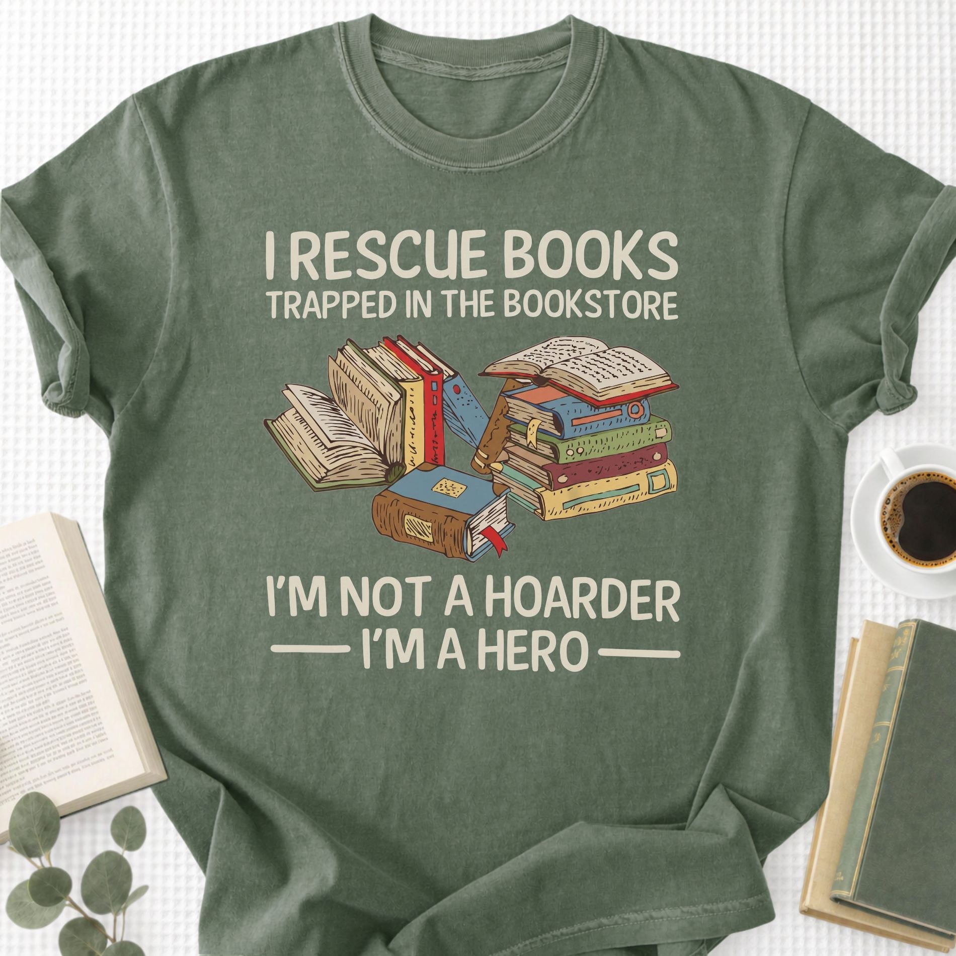I Rescue Books Trapped in the Bookstore Unisex T-Shirt - Book Social Club