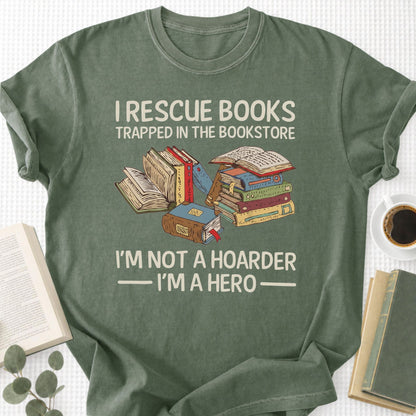 I Rescue Books Trapped in the Bookstore Unisex T-Shirt - Book Social Club