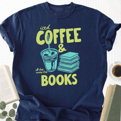 Iced Coffee & Books Unisex T-Shirt - Book Social Club