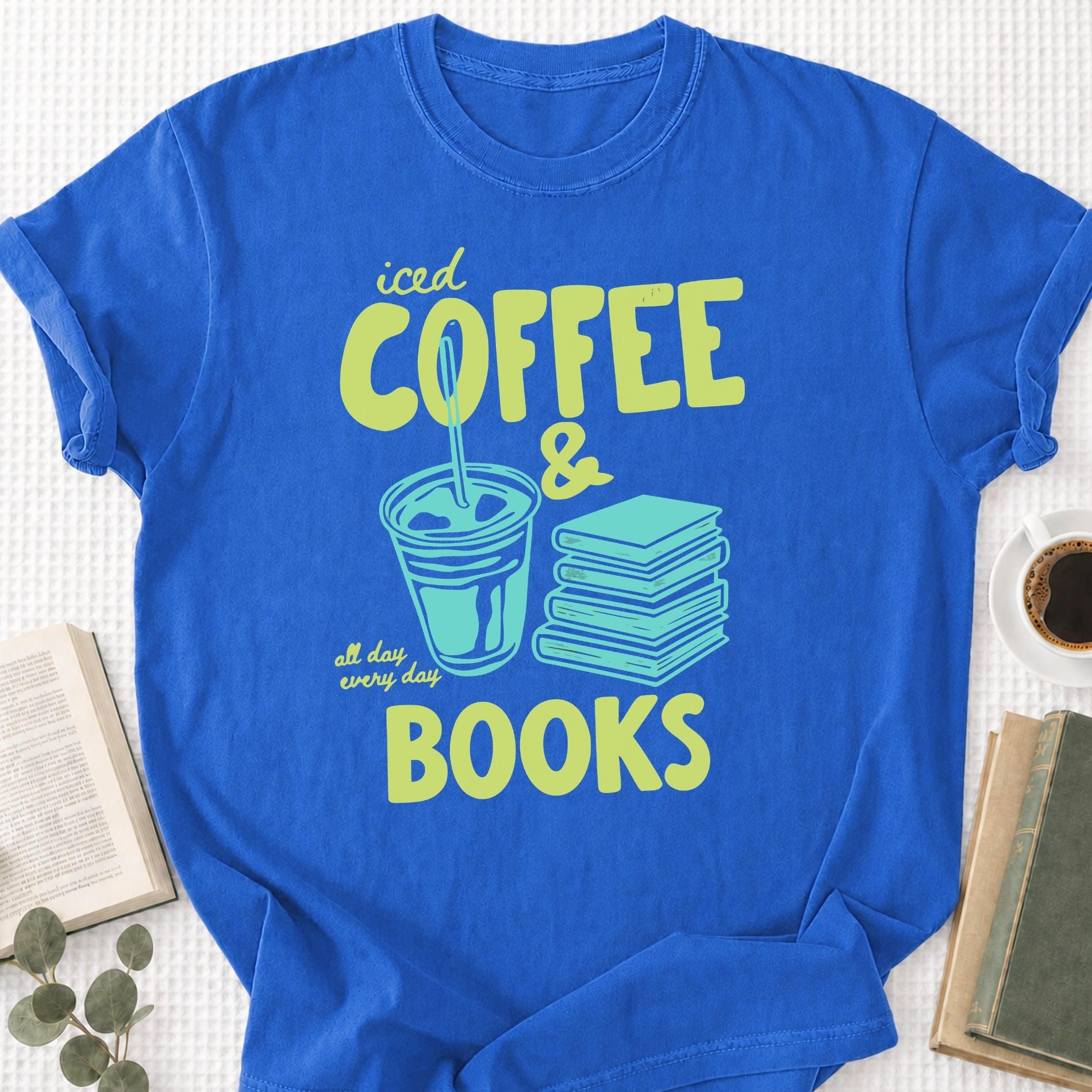 Iced Coffee & Books Unisex T-Shirt - Book Social Club
