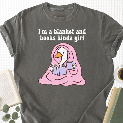 I'm A Blanket And Books Kinda Girl Unisex T-Shirt - Book Social Club
