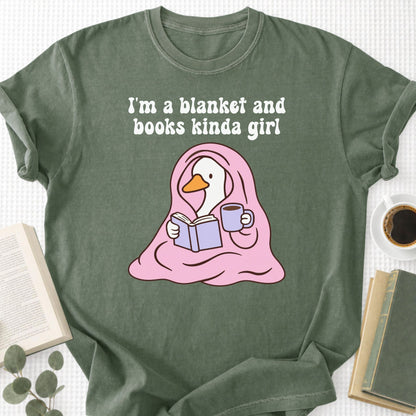 I'm A Blanket And Books Kinda Girl Unisex T-Shirt - Book Social Club