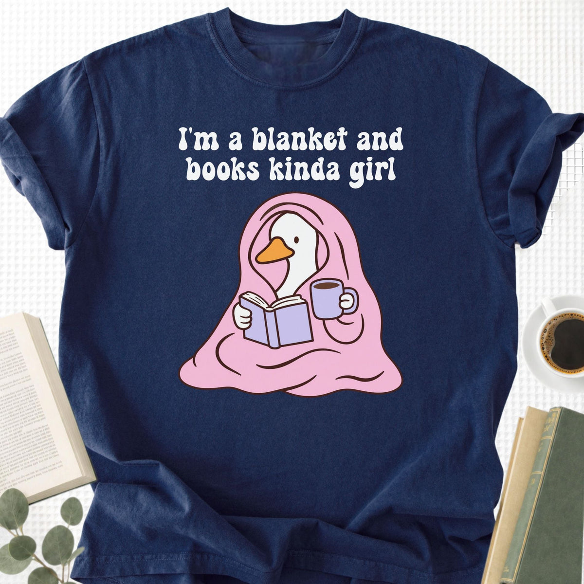 I'm A Blanket And Books Kinda Girl Unisex T-Shirt - Book Social Club