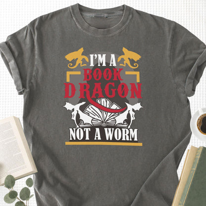 I'm A Book Dragon Not A Worm Unisex T-Shirt - Book Social Club