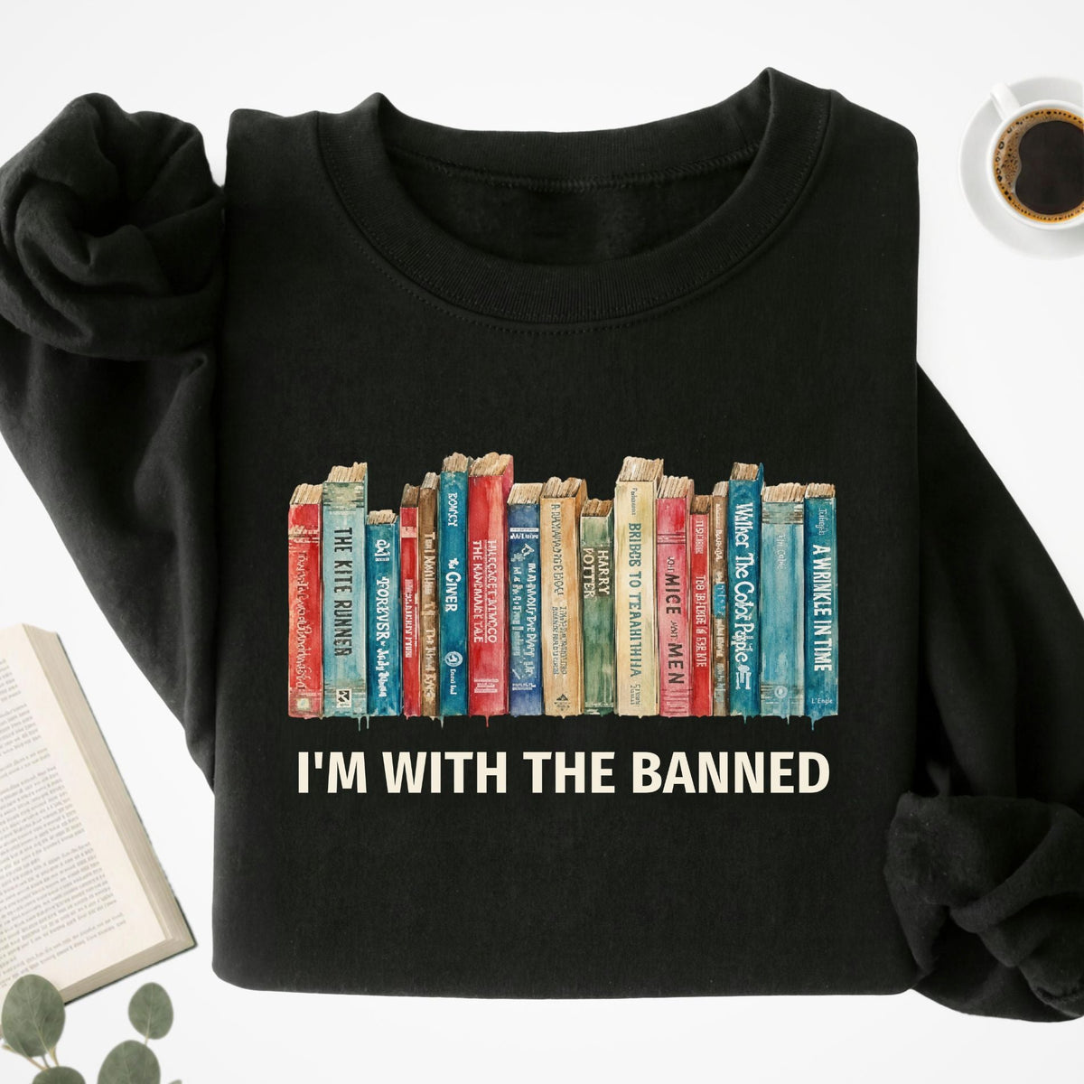 I'm With The Banned Vintage Unisex Sweatshirt - Book Social Club