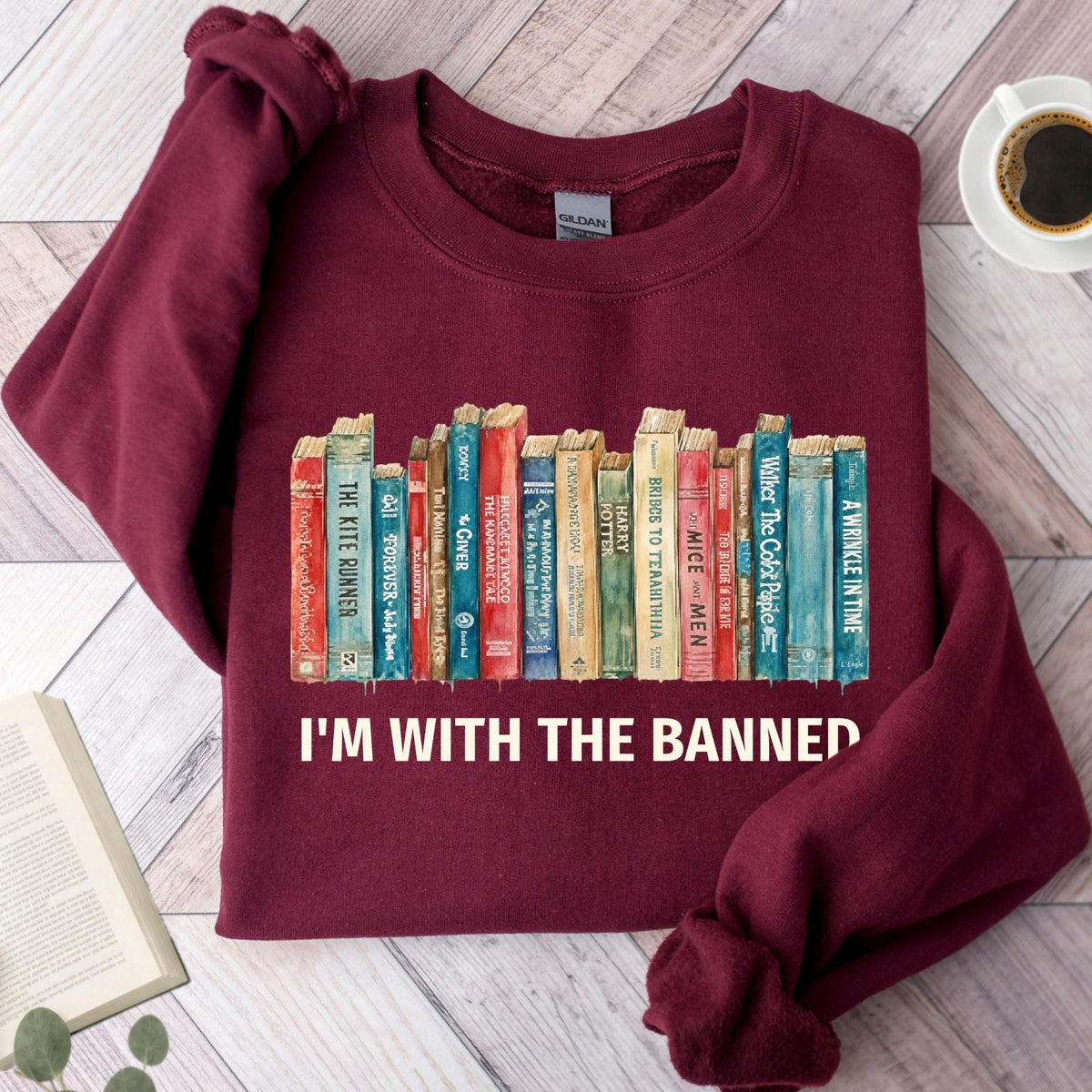 I'm With The Banned Vintage Unisex Sweatshirt - Book Social Club