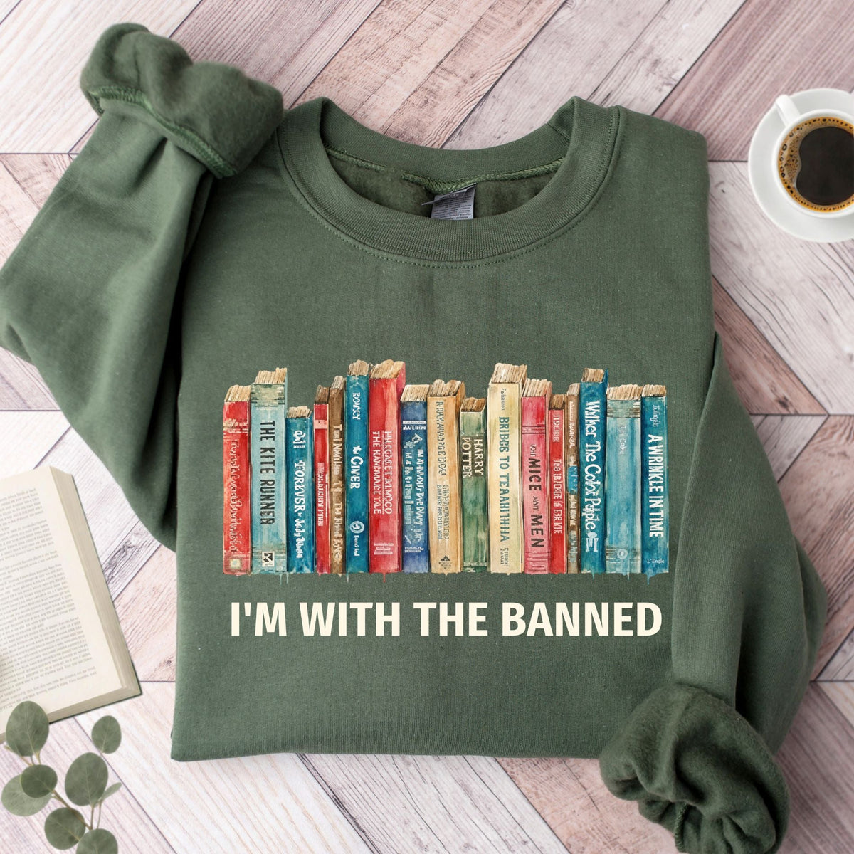 I'm With The Banned Vintage Unisex Sweatshirt - Book Social Club