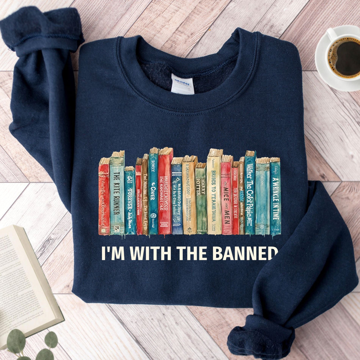 I'm With The Banned Vintage Unisex Sweatshirt - Book Social Club