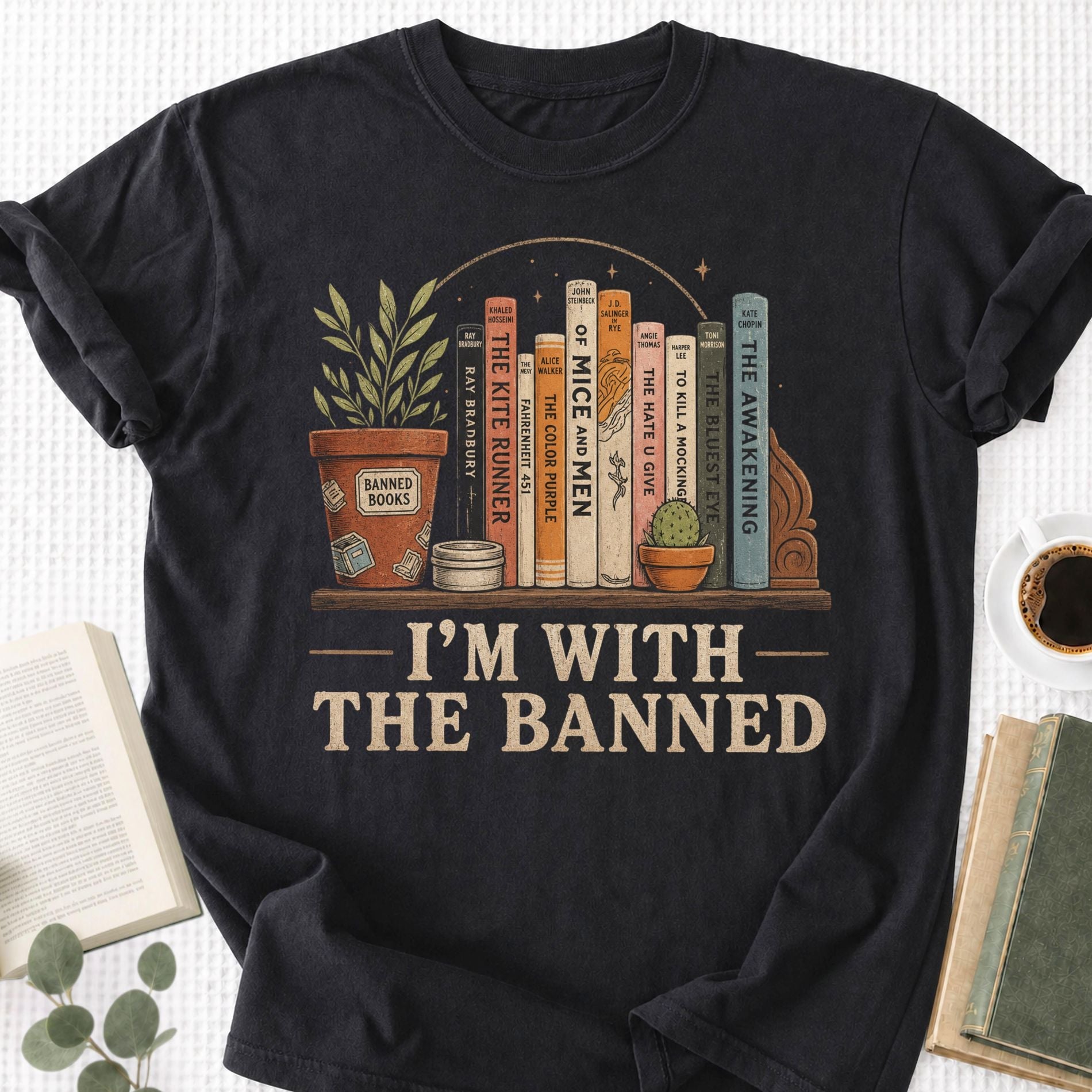 I'm With The Banned Vintage Unisex T-Shirt - Book Social Club