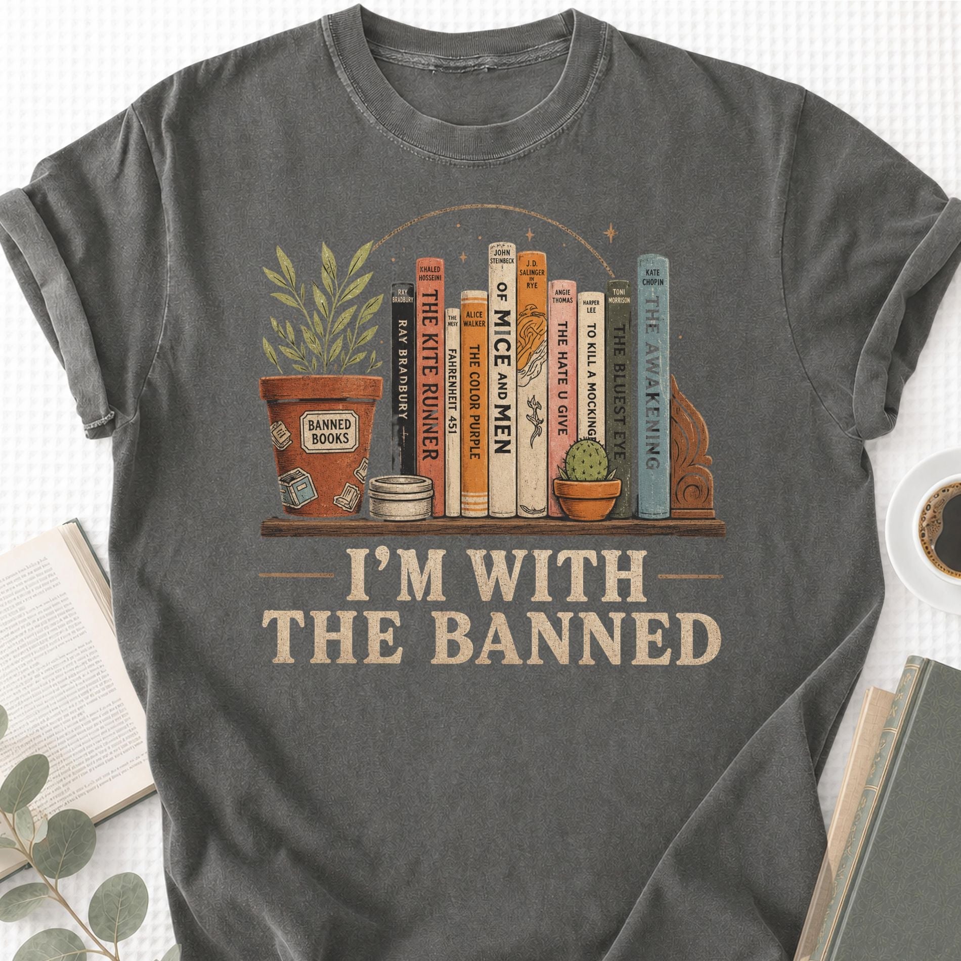 I'm With The Banned Vintage Unisex T-Shirt - Book Social Club