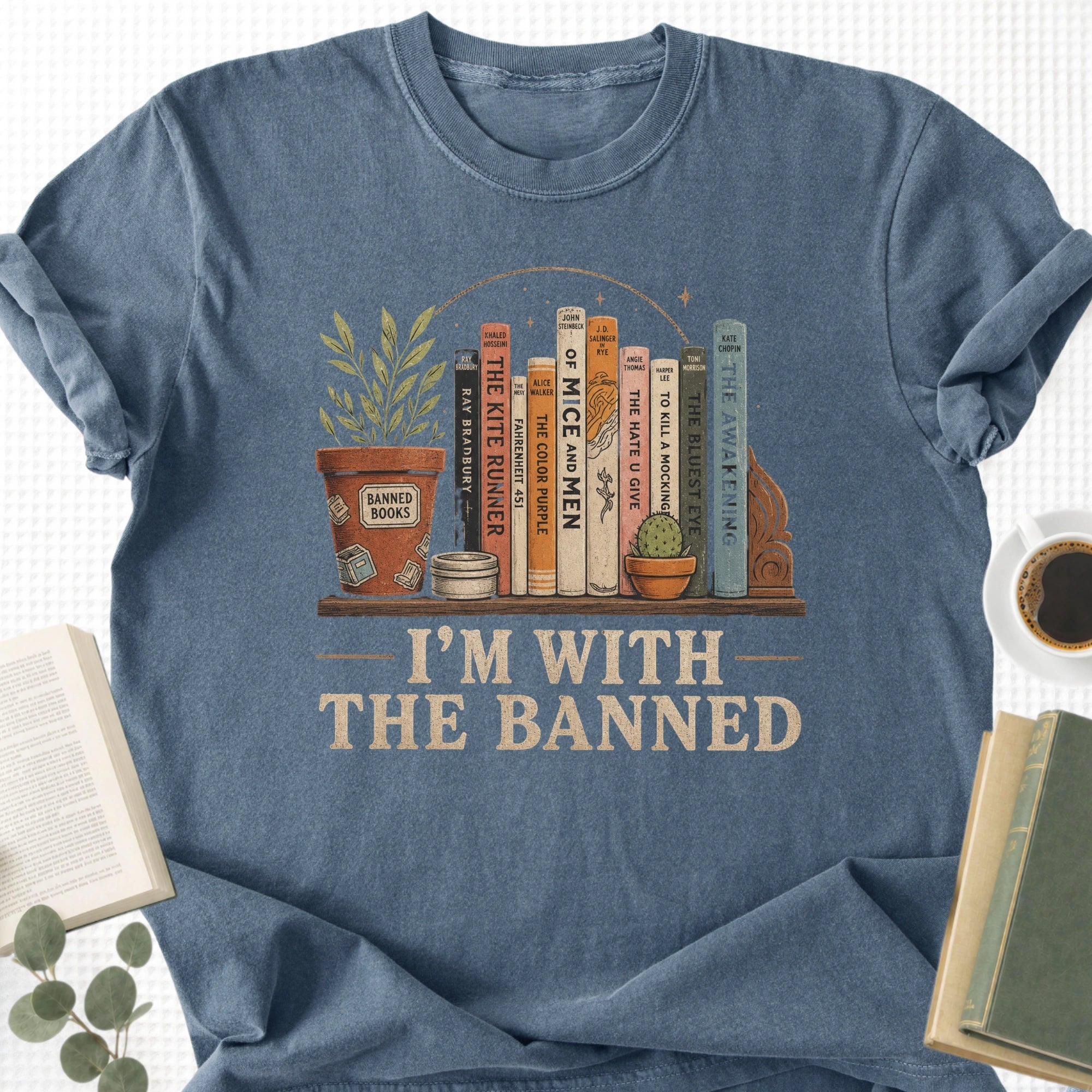 I'm With The Banned Vintage Unisex T-Shirt - Book Social Club