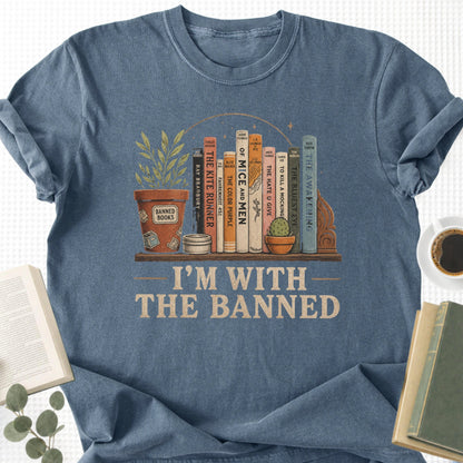 I'm With The Banned Vintage Unisex T-Shirt - Book Social Club