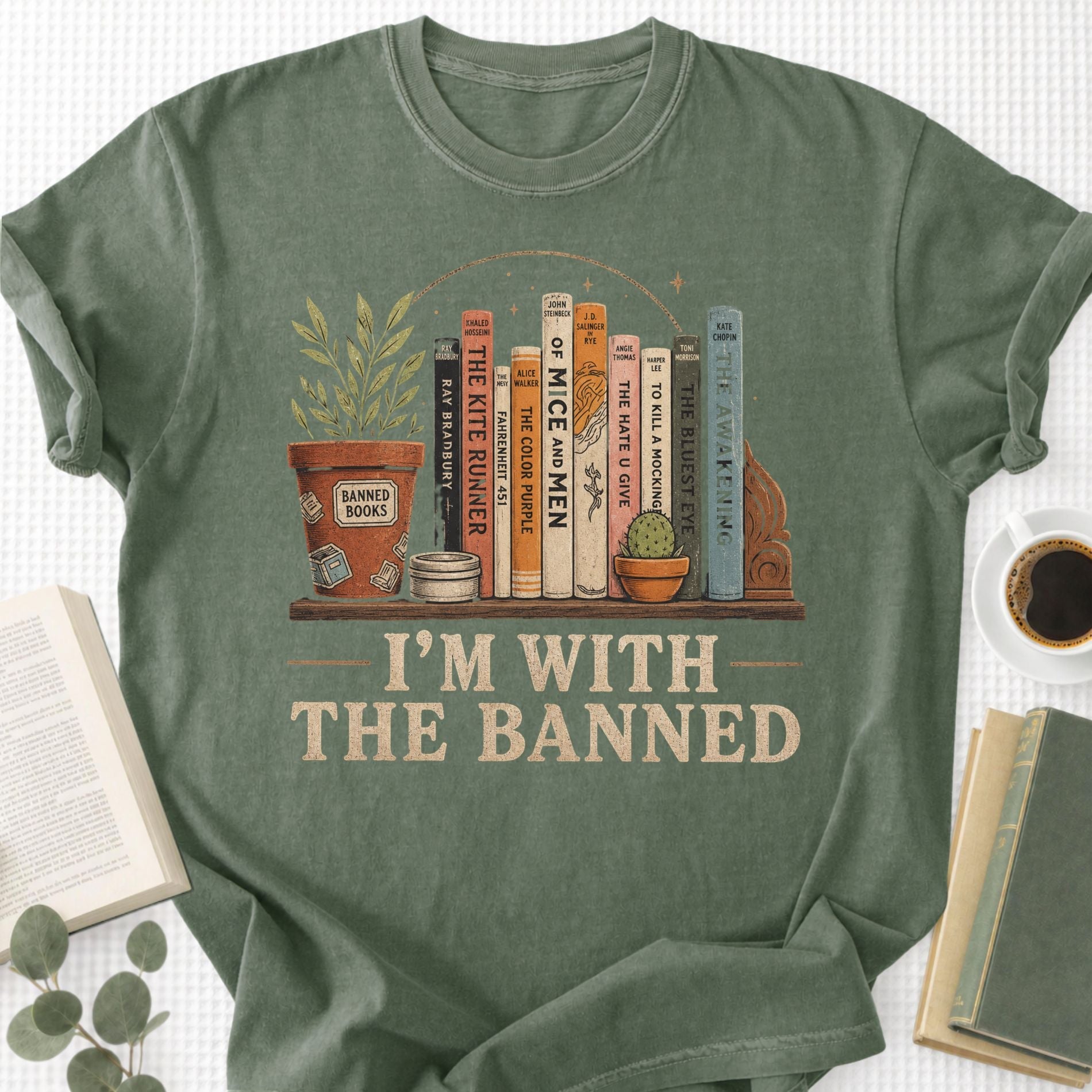 I'm With The Banned Vintage Unisex T-Shirt - Book Social Club