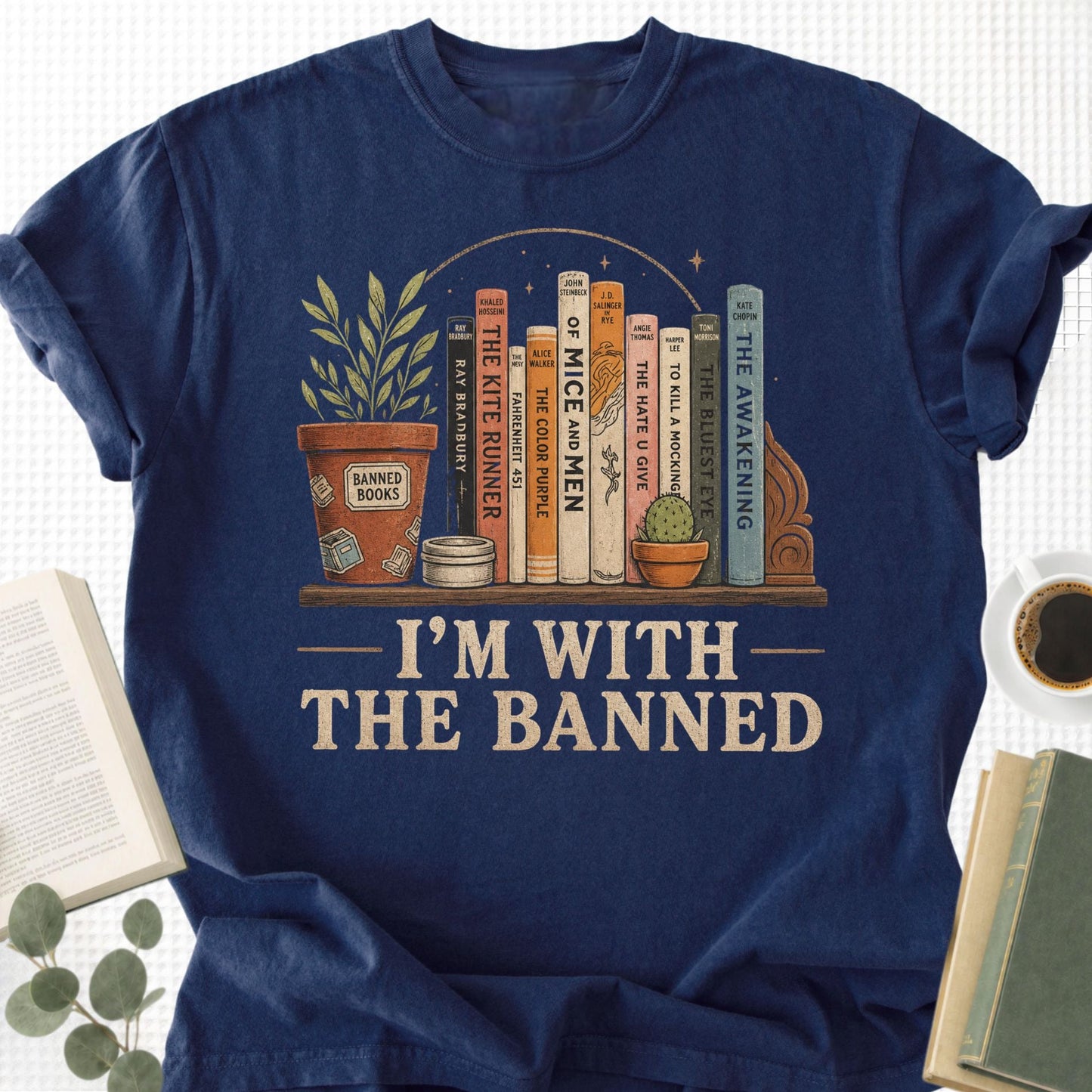 I'm With The Banned Vintage Unisex T-Shirt - Book Social Club