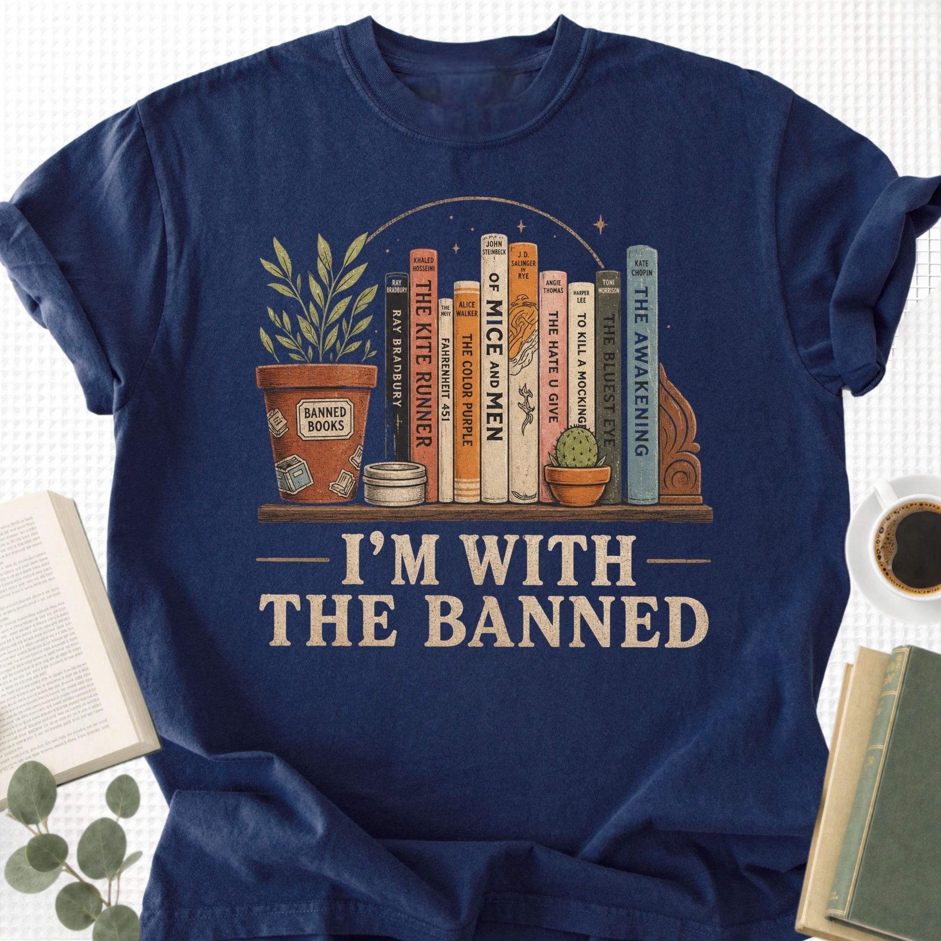 I'm With The Banned Vintage Unisex T-Shirt - Book Social Club