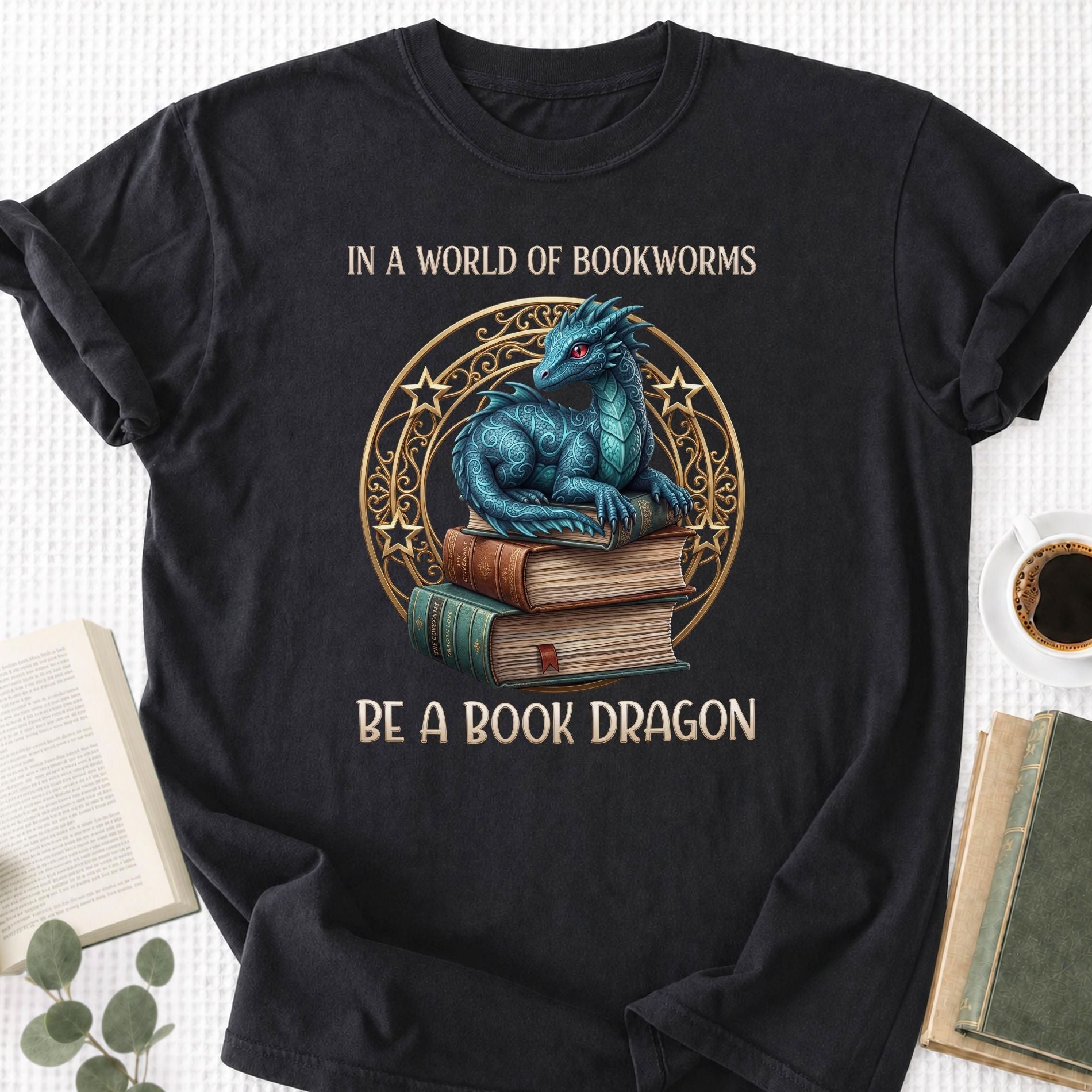 In A Word Of Bookworms Be A Book Dragon Unisex T-Shirt - Book Social Club