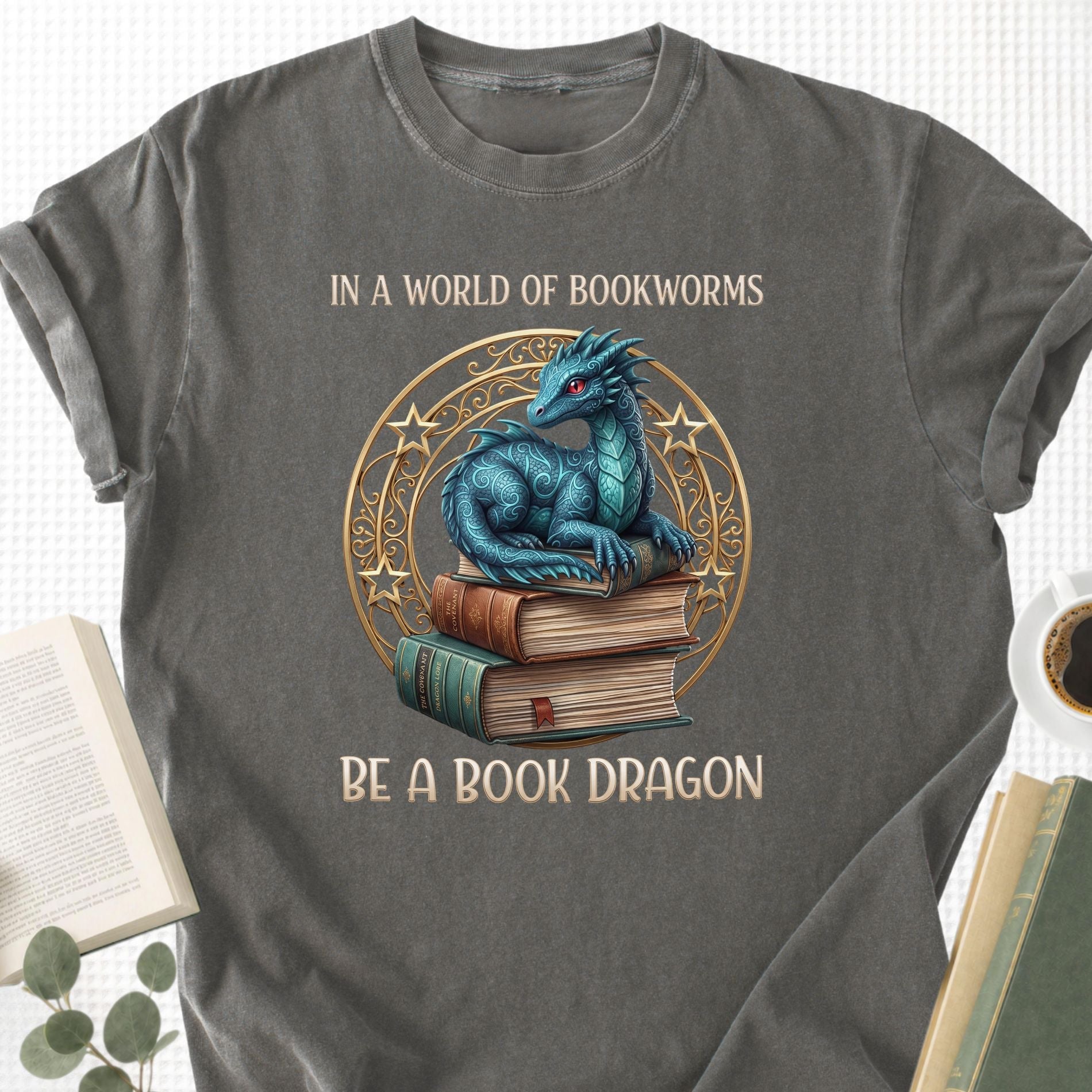 In A Word Of Bookworms Be A Book Dragon Unisex T-Shirt - Book Social Club