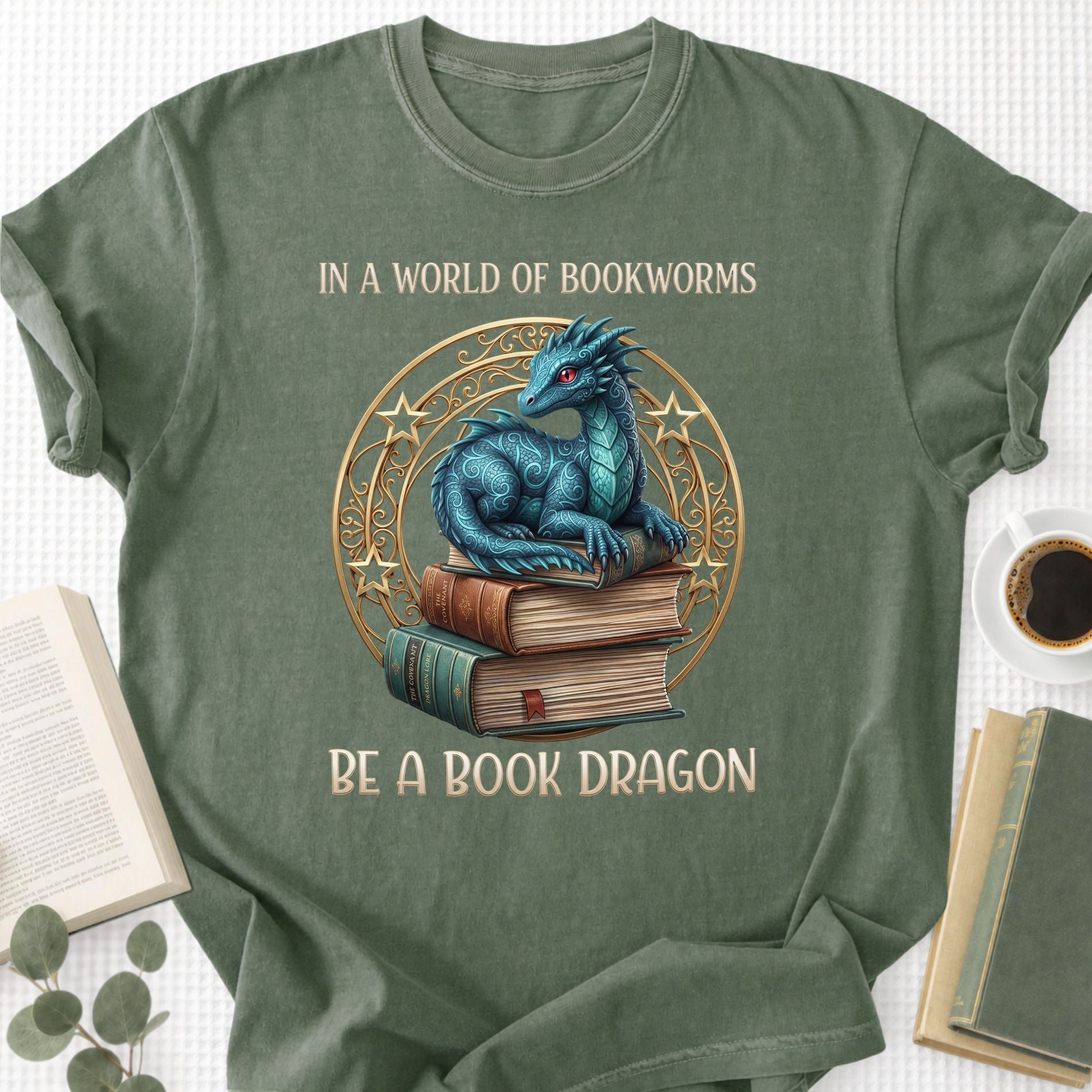 In A Word Of Bookworms Be A Book Dragon Unisex T-Shirt - Book Social Club