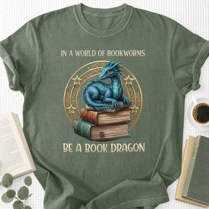 In A Word Of Bookworms Be A Book Dragon Unisex T-Shirt - Book Social Club