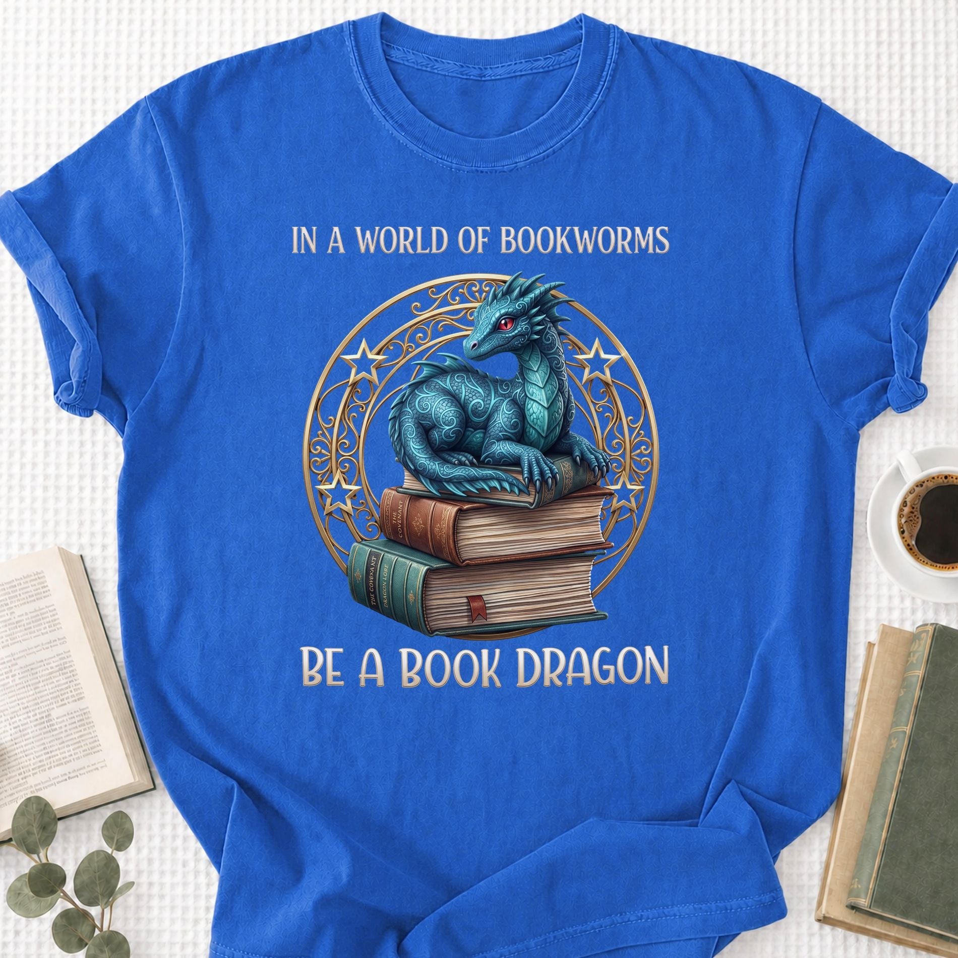 In A Word Of Bookworms Be A Book Dragon Unisex T-Shirt - Book Social Club