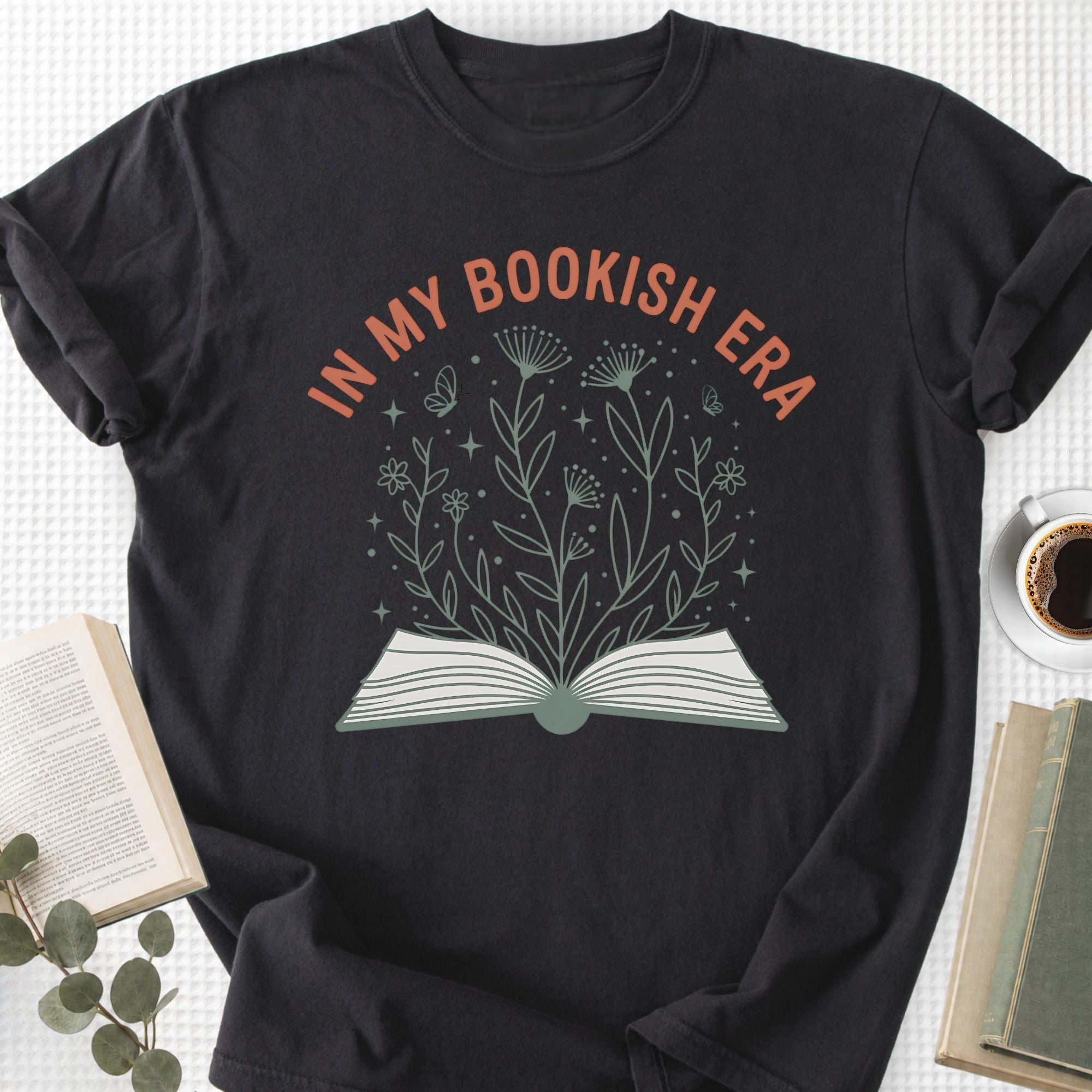 In My Bookish Era Floral Unisex T-Shirt - Book Social Club