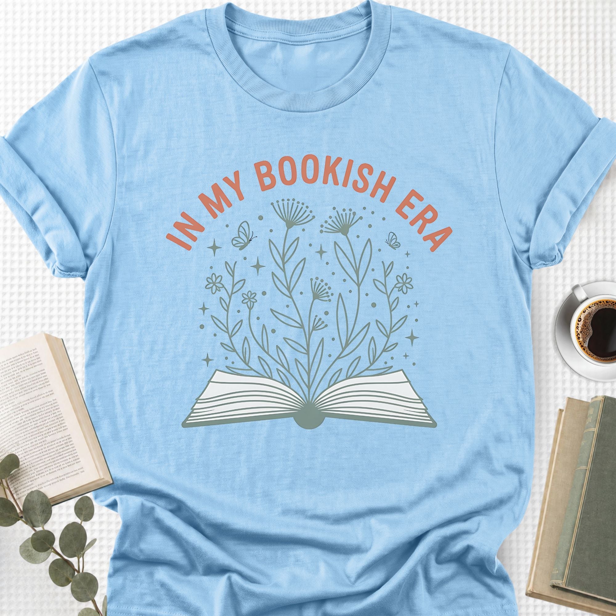 In My Bookish Era Floral Unisex T-Shirt - Book Social Club