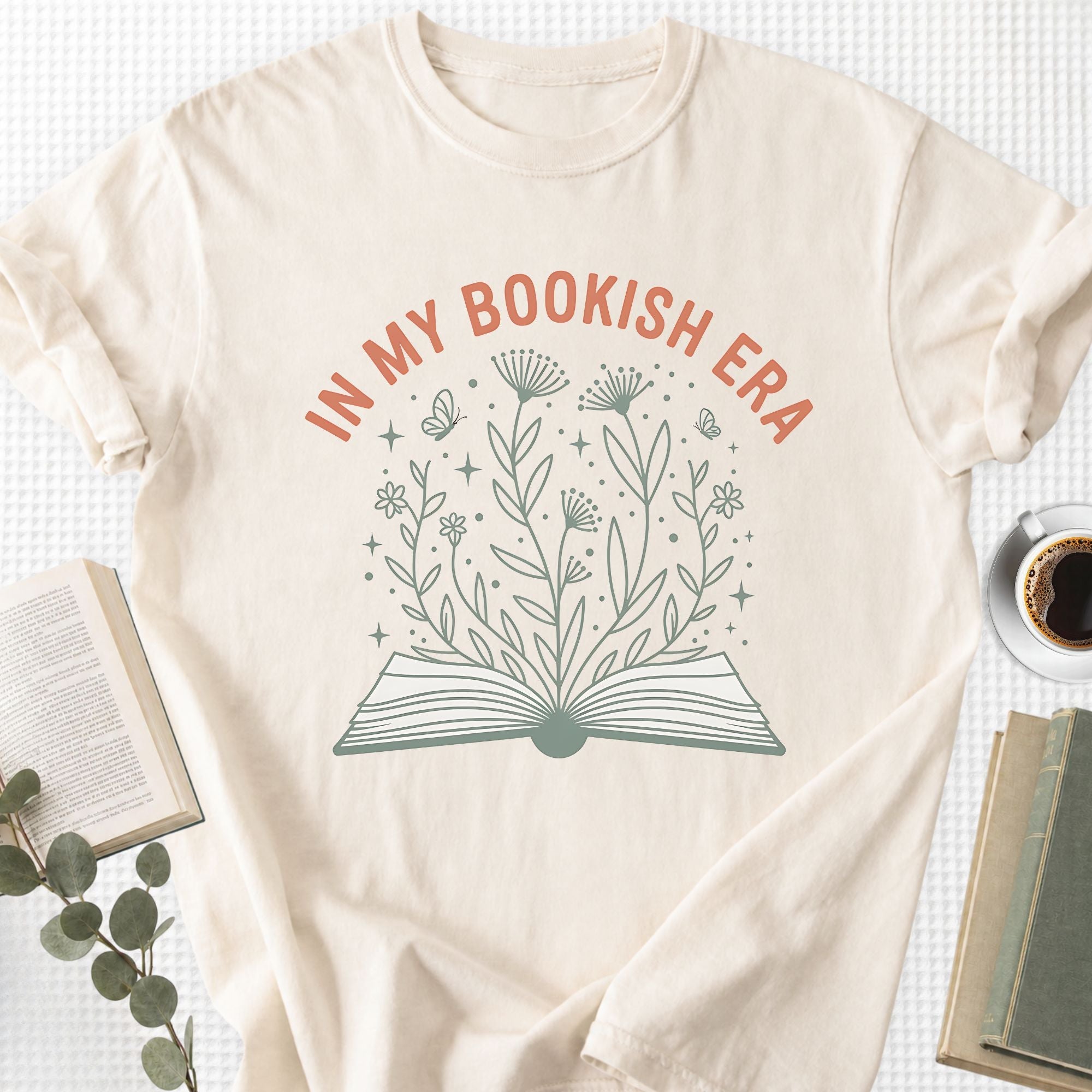 In My Bookish Era Floral Unisex T-Shirt - Book Social Club