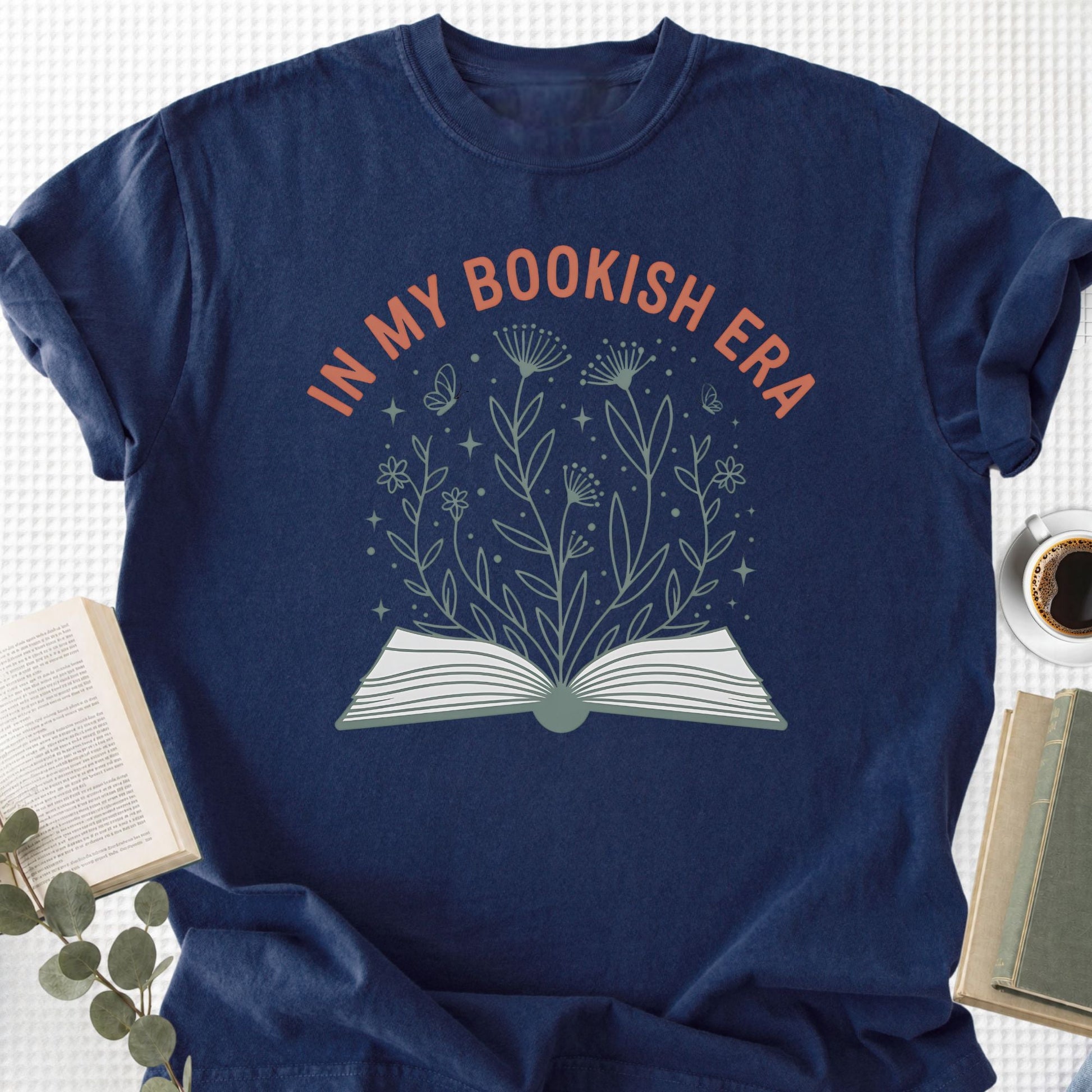 In My Bookish Era Floral Unisex T-Shirt - Book Social Club