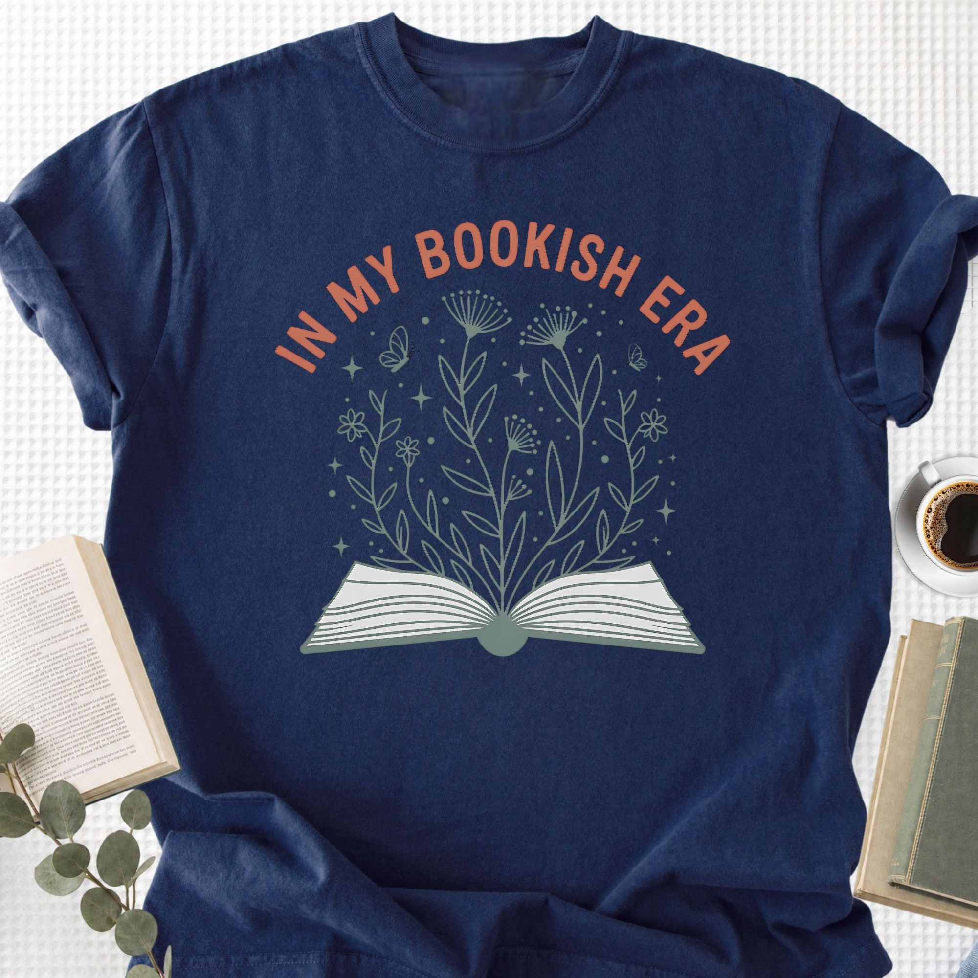 In My Bookish Era Floral Unisex T-Shirt - Book Social Club