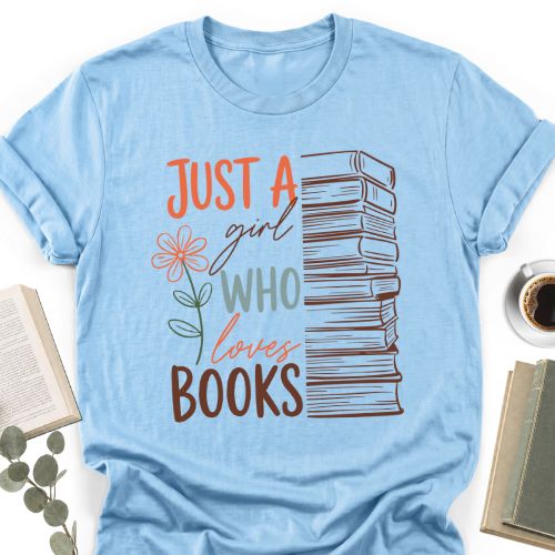 Just A Girl Who Loves Books Unisex T-Shirt, Book Lover Gift for Readers - Book Social Club