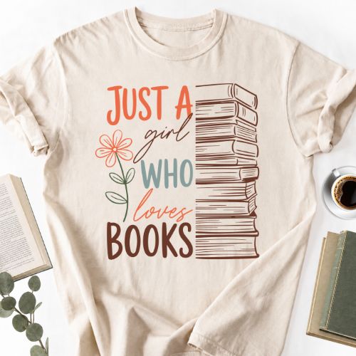 Just A Girl Who Loves Books Unisex T-Shirt, Book Lover Gift for Readers - Book Social Club