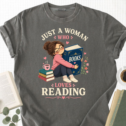 Just A Women Who Lovers Reading Unisex T-Shirt - Book Social Club